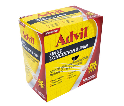 Imagen de Advil Sinus Congestion & Pain Disp 50/1