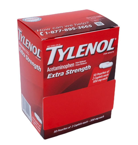 Imagen de 50/2 Tylenol Extra Strength Dispens