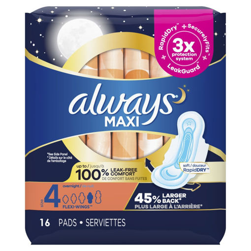 Imagen de Always Maxi Overnight Sz 4 1/12/16ct