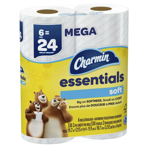 Imagen de Charmin Soft 352 Hojas  1/3/6 Rolls 