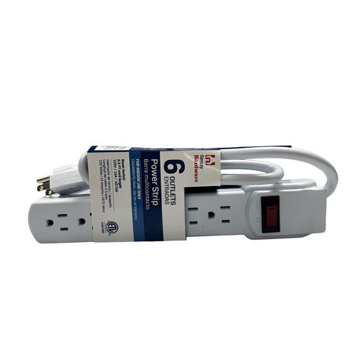 Imagen de 6 Oulet Power Strip 2.5 FT 3/1CT